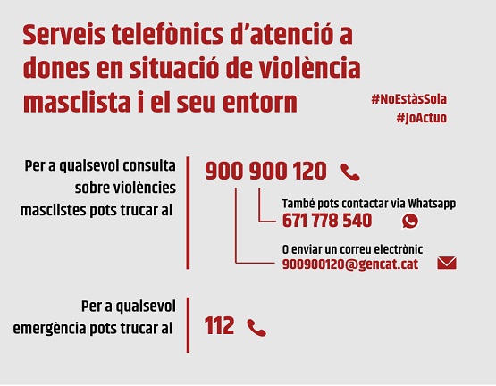 Servei telefònic violència de gènere